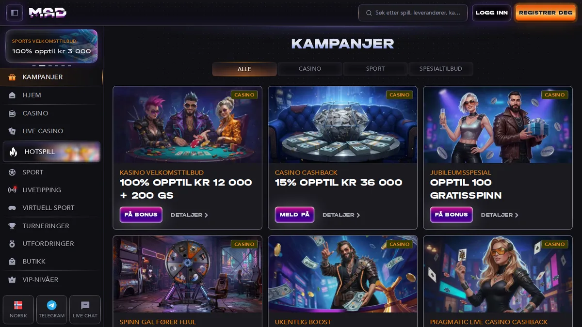 Bonuses and promotions